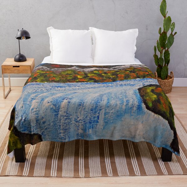 Item preview, Mountain waterfall at night designed and sold by George Hutton Hunter.
