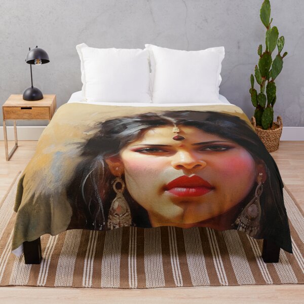 Item preview, Indian Contemporary Figurative Painting Thick paint, impasto digital oil painting designed and sold by VarnaChitra.