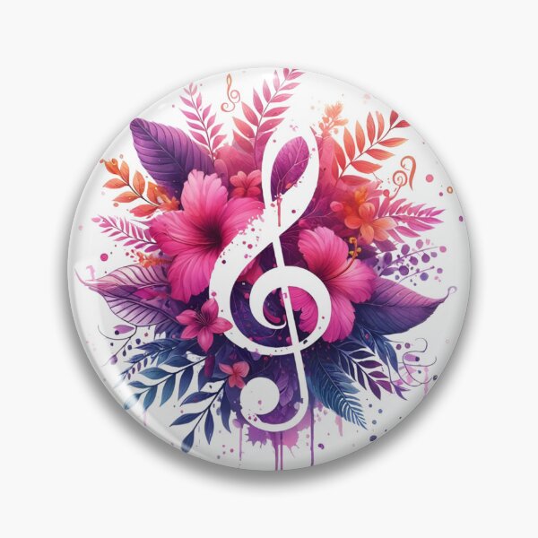 Item preview, Flower musical notes designed and sold by Tw1nsAIArt.
