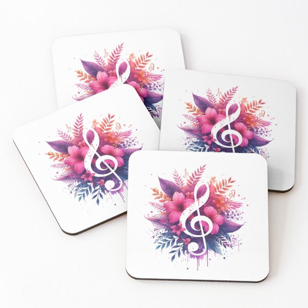 Item preview, Flower musical notes designed and sold by Tw1nsAIArt.