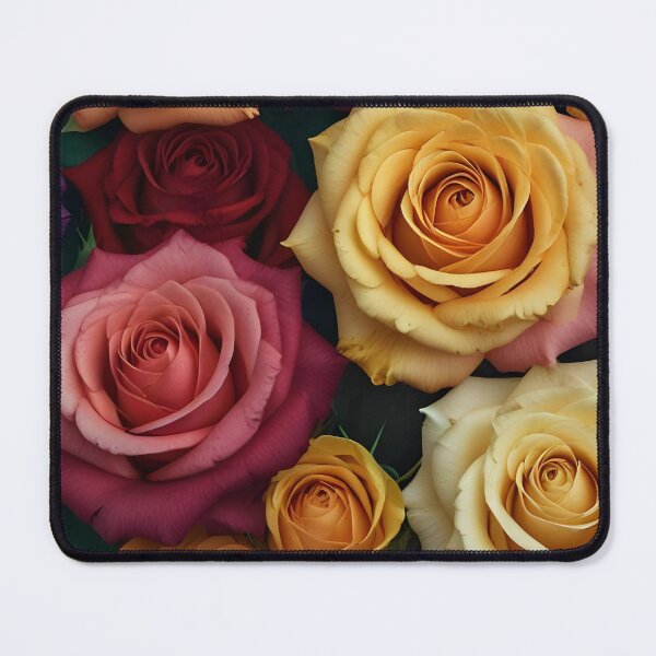 Item preview, Vibrant Rose Bloom Extravaganza - Exquisite Floral Pattern for Fashion and Home Decor designed and sold by PillowTalkyZone.