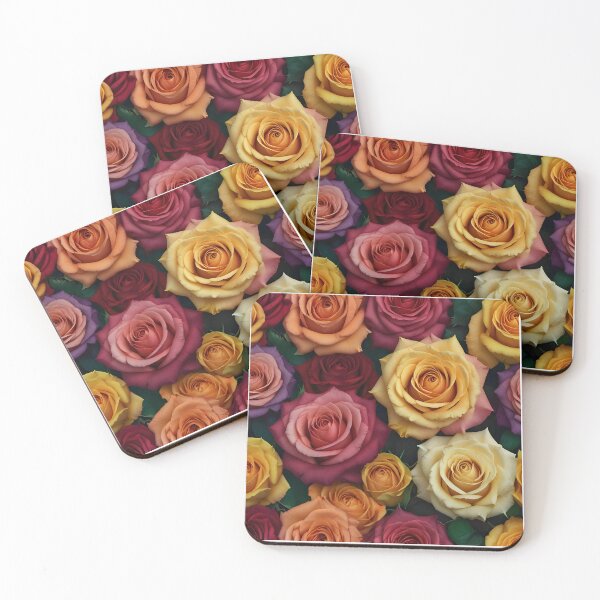 Item preview, Vibrant Rose Bloom Extravaganza - Exquisite Floral Pattern for Fashion and Home Decor designed and sold by PillowTalkyZone.
