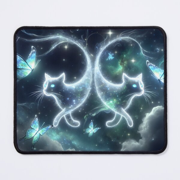 Item preview, "Enchanted Piscean Felines: Butterfly Whispers" designed and sold by MindVibe.