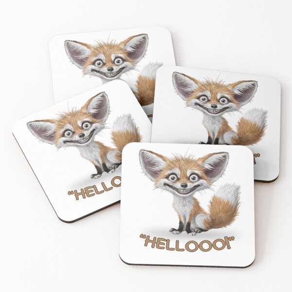 Item preview, Playful Algerian Fennec Fox Illustration designed and sold by DilouDilou.