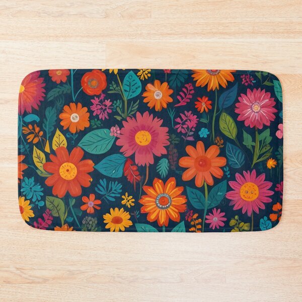 Item preview, Enchanted Garden Delight - Lush Floral Pattern with Vibrant Blooms and Foliage designed and sold by PillowTalkyZone.