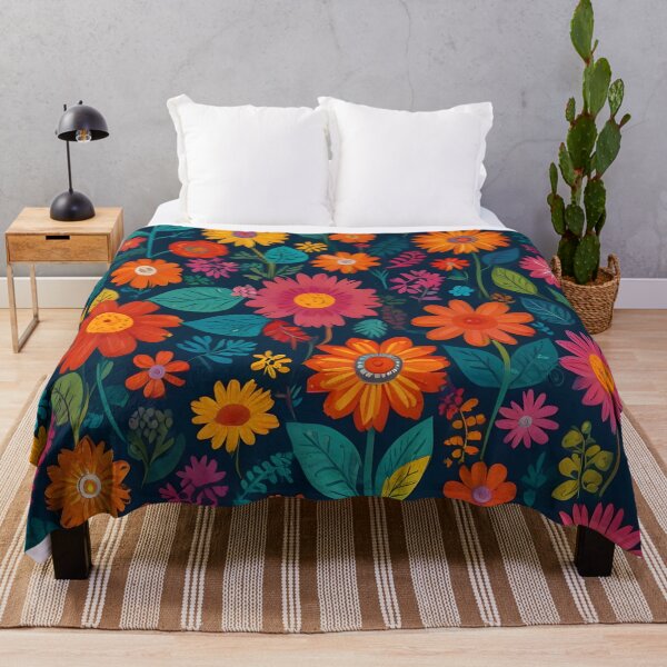 Item preview, Enchanted Garden Delight - Lush Floral Pattern with Vibrant Blooms and Foliage designed and sold by PillowTalkyZone.