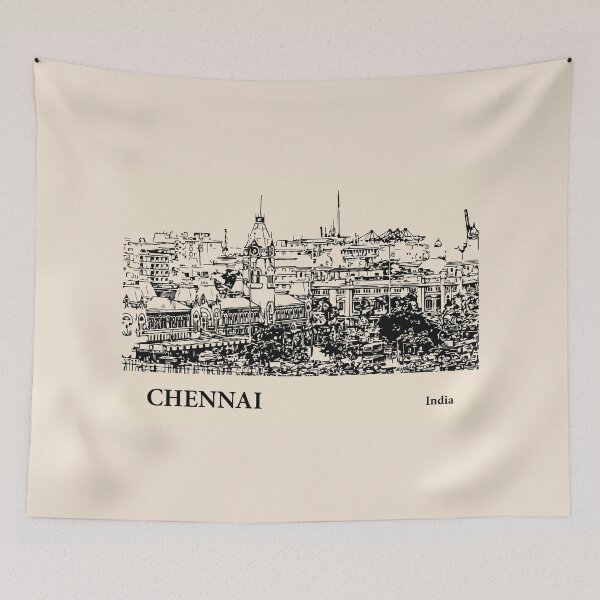 Aperçu de l'œuvre Chennai Inde créée et vendue par Lakeric Cityscapes.