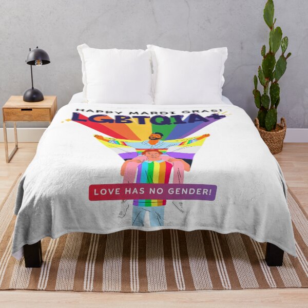 Item preview, Happy Mardi Gras LGBTQIA+: Love Has No Gender - Honoring Love in All its Forms - Fantastic gift idea for the LGBTQ+ crowd at Pride or Mardi Gras celebrations designed and sold by BrooklynRhodes.