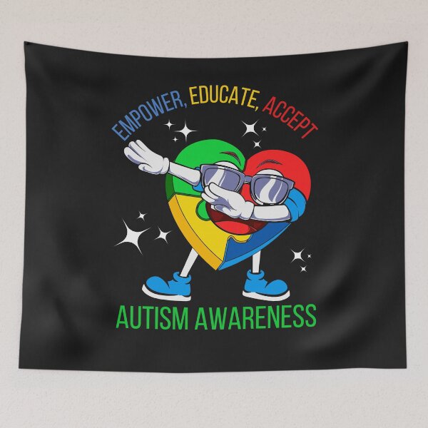 Item preview, Colorful Empower, Educate, Accept Autism Awareness Design designed and sold by AlienOccupation.