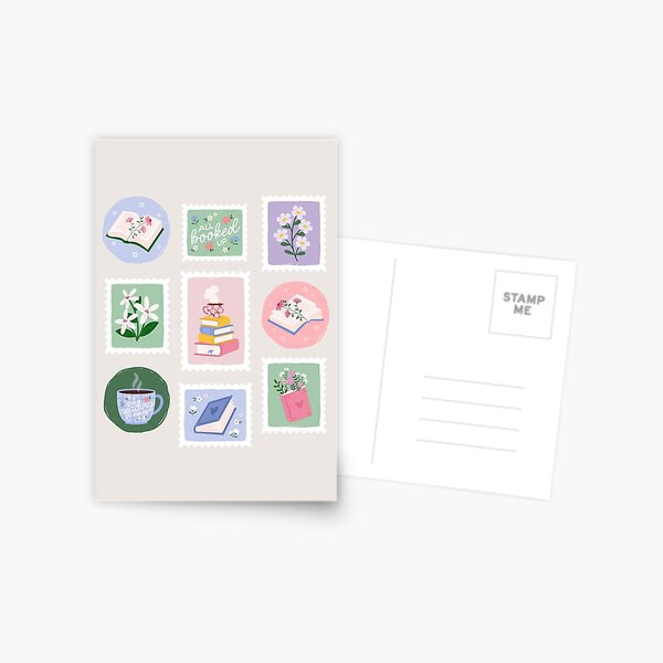 Artikel-Vorschau von Bücherwurm Briefmarken, designt und verkauft von indiebookster.