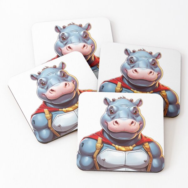 Item preview, Cute Hippo Hero designed and sold by NeatThingLover.