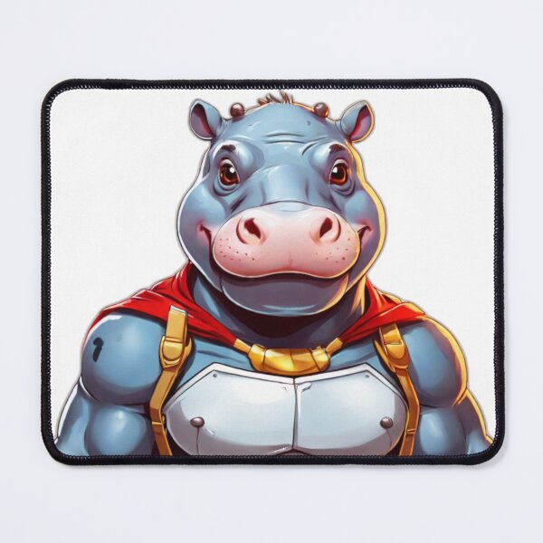 Item preview, Cute Hippo Hero designed and sold by NeatThingLover.