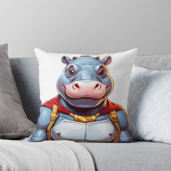 Item preview, Cute Hippo Hero designed and sold by NeatThingLover.