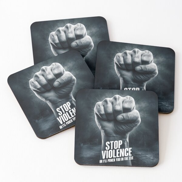 Item preview, Stop violence or I'll punch you in the XXX designed and sold by hhh-art.