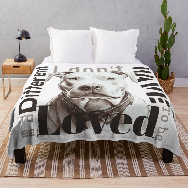 Item preview, Pitbull portre | Being loved | White designed and sold by Twinmommy Store.
