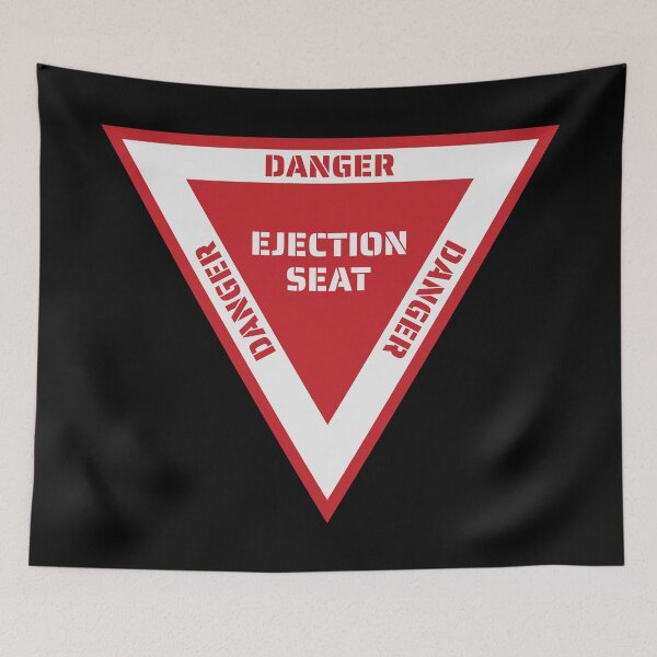Item preview, Ejection Seat Warning Label designed and sold by zarshirts.