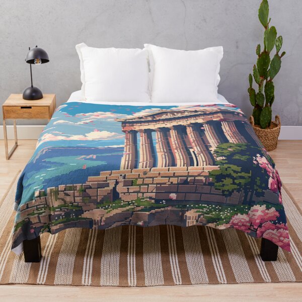 Item preview, Athenes Parthenon in Springtime Pixel Art designed and sold by SaintCurio.