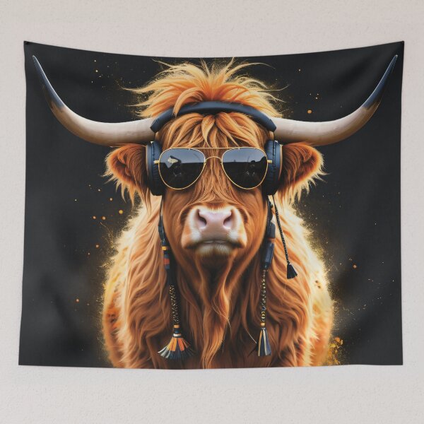 Item preview, Crazy Highland Cow 02 designed and sold by edgecreative.