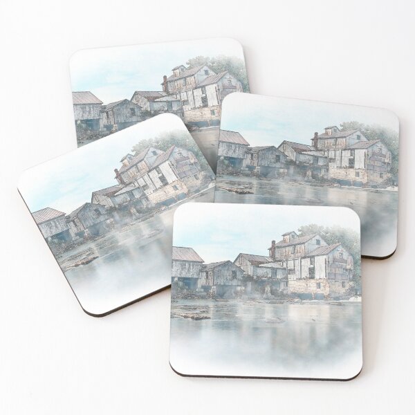 Item preview, Historic Mill by a River Watercolour designed and sold by jrtwynam.