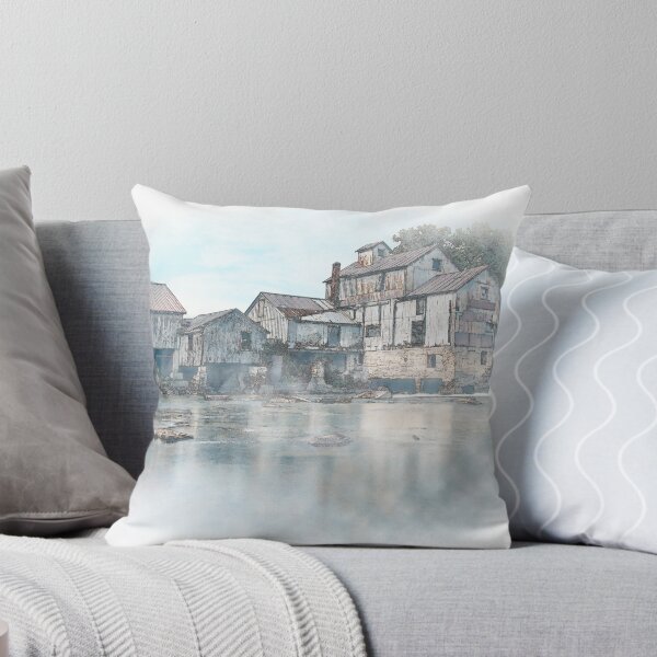 Item preview, Historic Mill by a River Watercolour designed and sold by jrtwynam.