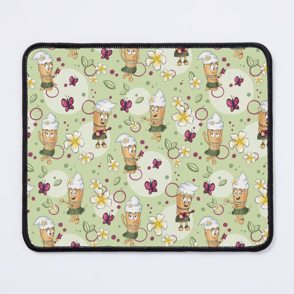 Item preview, Half drop repeat pattern Ice Cream Hawaii vibes green designed and sold by Chariss-art.