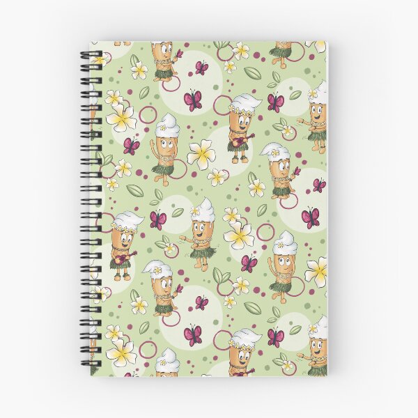 Item preview, Half drop repeat pattern Ice Cream Hawaii vibes green designed and sold by Chariss-art.