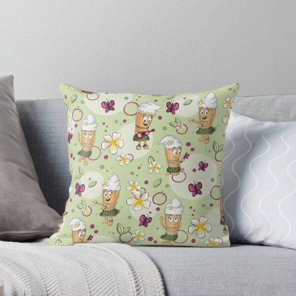 Item preview, Half drop repeat pattern Ice Cream Hawaii vibes green designed and sold by Chariss-art.