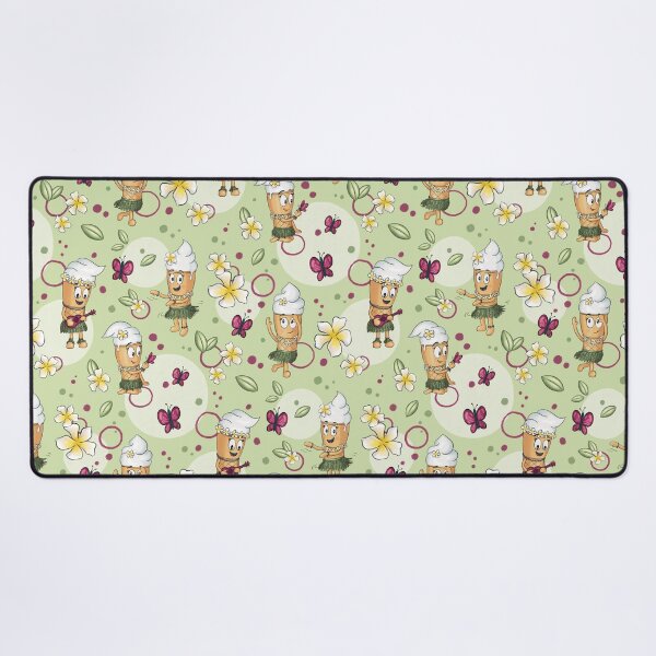 Item preview, Half drop repeat pattern Ice Cream Hawaii vibes green designed and sold by Chariss-art.