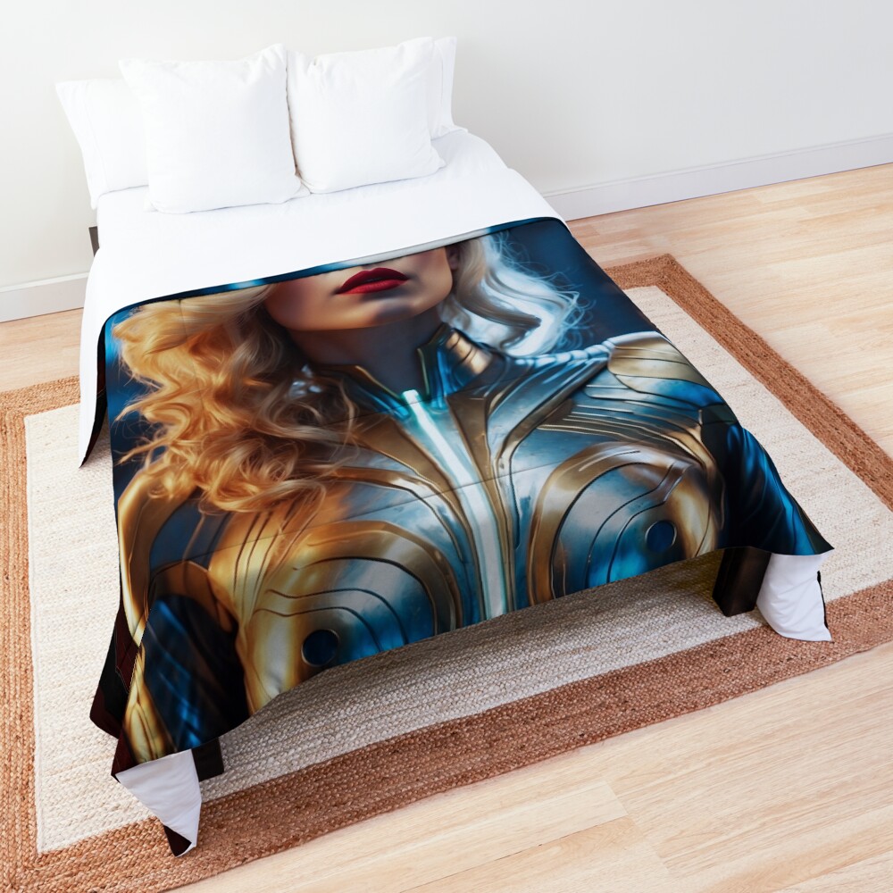 She Is Ready To Fly Mesmerizing AI Concept Art by Xzendor7 Decorative Comforter