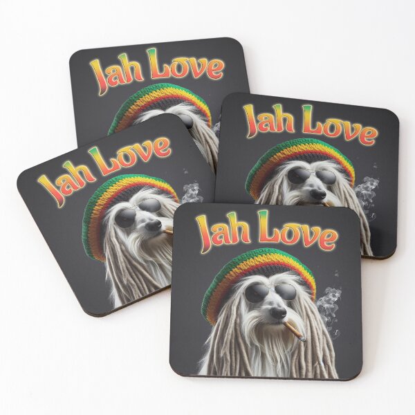 Item preview, Rastafarian Love and Faith Dreadlocks Dog - Funny Humor Image designed and sold by HeavyHits.