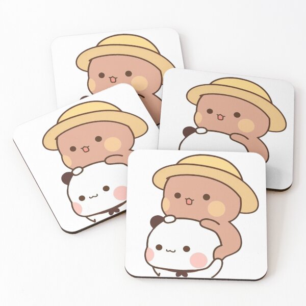 Aperçu de l'œuvre Bubu Dudu Panda Bear Mochi Pêche au lait 2024 créée et vendue par BlueSkylineArts.