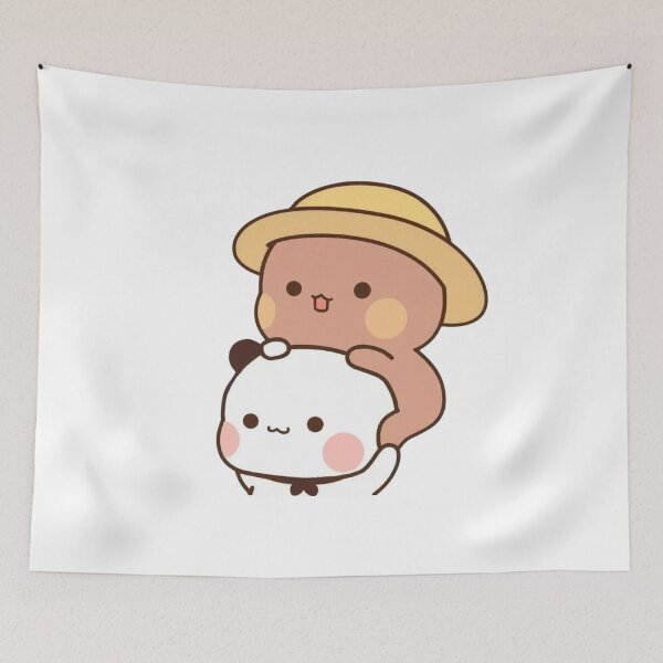 Aperçu de l'œuvre Bubu Dudu Panda Bear Mochi Pêche au lait 2024 créée et vendue par BlueSkylineArts.