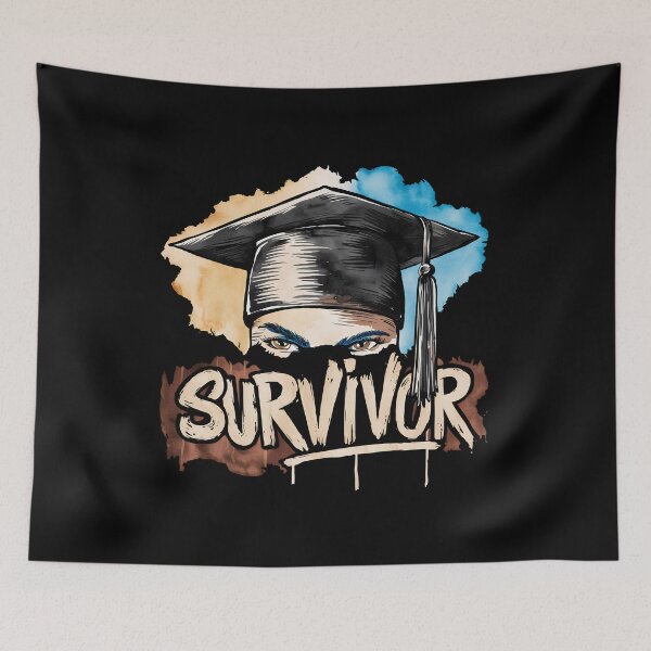 Item preview, GRADUATION SURVIVOR - UNIVERSITY COLLEGE GRADUATING - GRAFFITI STYLE designed and sold by justyna-s28.
