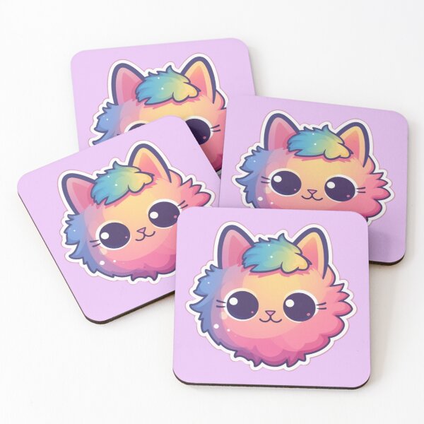 Item preview, Rainbow Cat of Fluffiness Sticker designed and sold by No-No-Name.