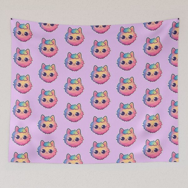Item preview, Rainbow Cat of Fluffiness Sticker designed and sold by No-No-Name.