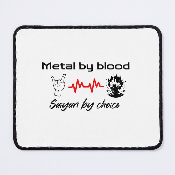 Item preview, Metal by blood, Saiyan by choise, white version designed and sold by Animetal-Shop.