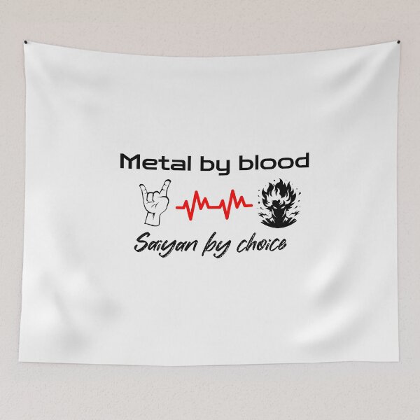 Item preview, Metal by blood, Saiyan by choise, white version designed and sold by Animetal-Shop.
