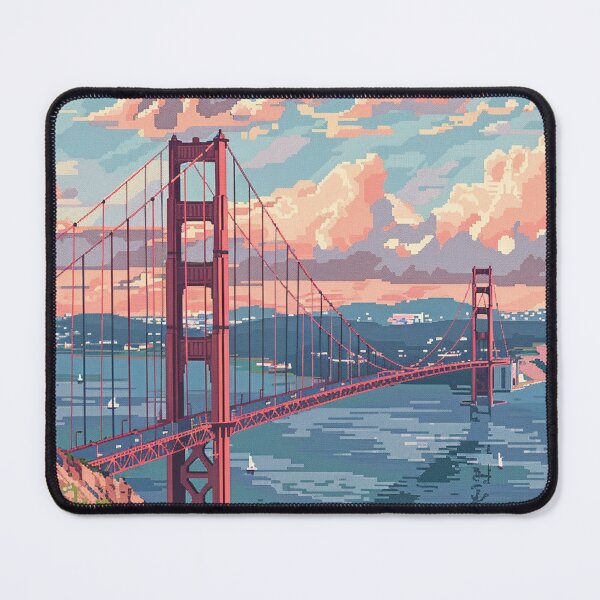 Item preview, Golden Gate Bridge San Fransisco Pixel Art designed and sold by SaintCurio.