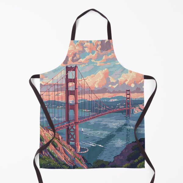 Item preview, Golden Gate Bridge San Fransisco Pixel Art designed and sold by SaintCurio.