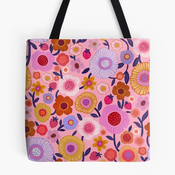 Item preview, Pink Strawberry Floral designed and sold by Janet Broxon.