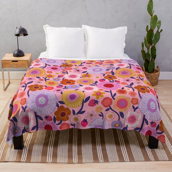 Item preview, Pink Strawberry Floral designed and sold by Janet Broxon.