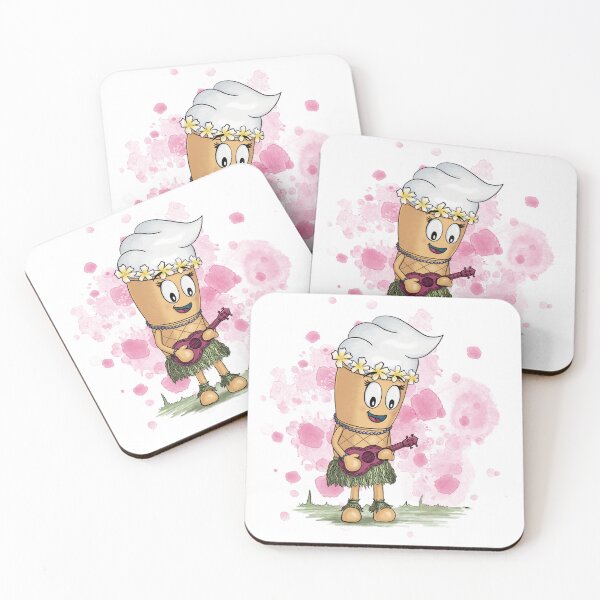 Item preview, Ice Cream in hawaii style playing the ukelele. designed and sold by Chariss-art.