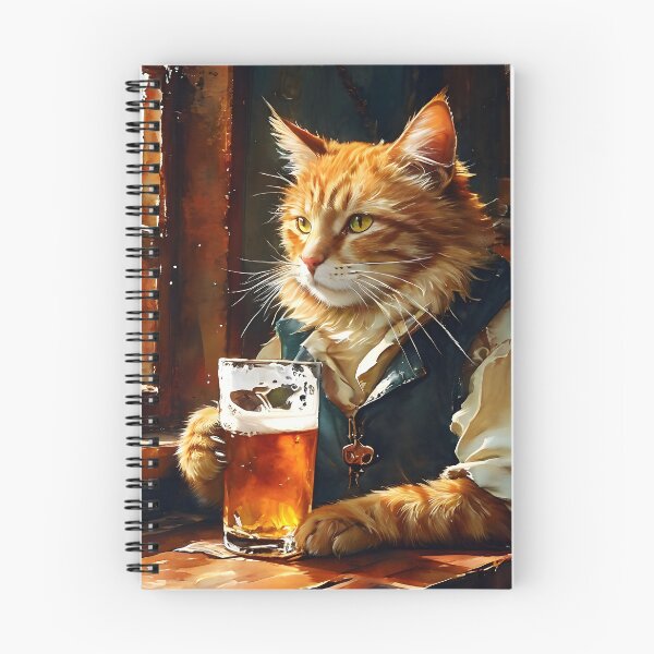 Item preview, Cat drinking a beer designed and sold by Jambonfromage.