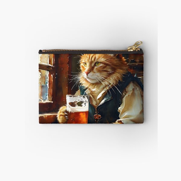 Item preview, Cat drinking a beer designed and sold by Jambonfromage.