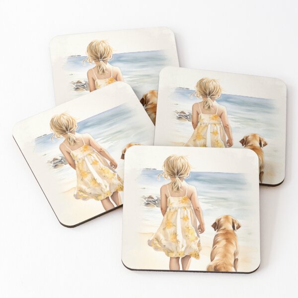 Item preview, Little girl with labrador designed and sold by PetsArt.