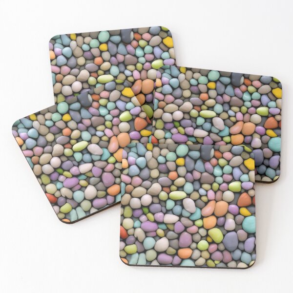 Item preview, colorful stones background, colored beach stones background, small stones wallpaper, colorful pebble background. designed and sold by DRAGONFIASCO.