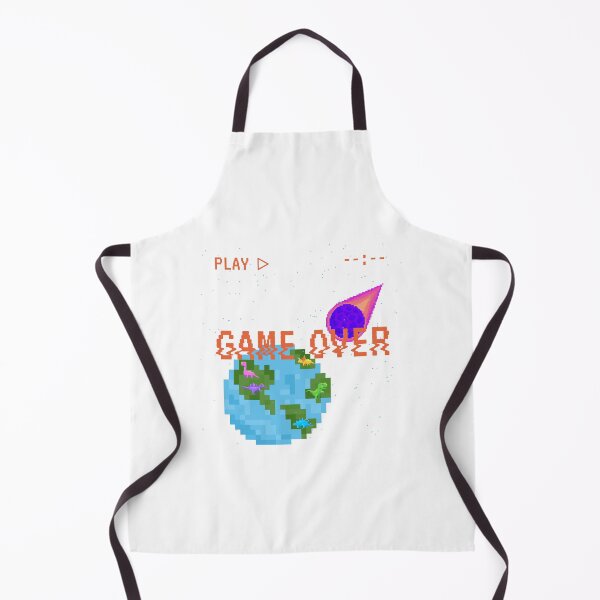 Item preview, Dinosaur Ending Asteroid - Game Over 80's Video Game designed and sold by LivingRoomZoo.