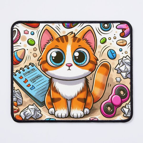 Item preview, ADHD cat designed and sold by Hustl3AsUsu4l.