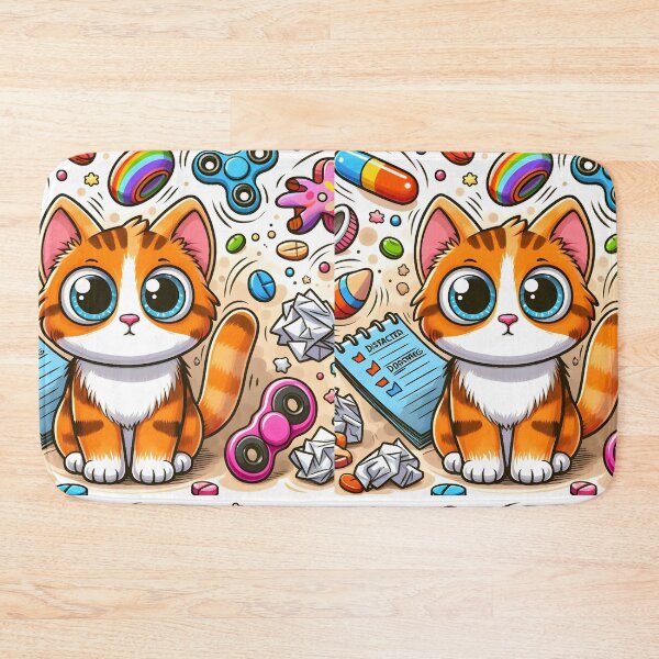 Item preview, ADHD cat designed and sold by Hustl3AsUsu4l.