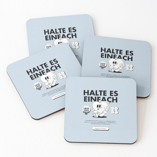 Item preview, Halte es einfach | Pastel Blue Background designed and sold by RM-Journey.